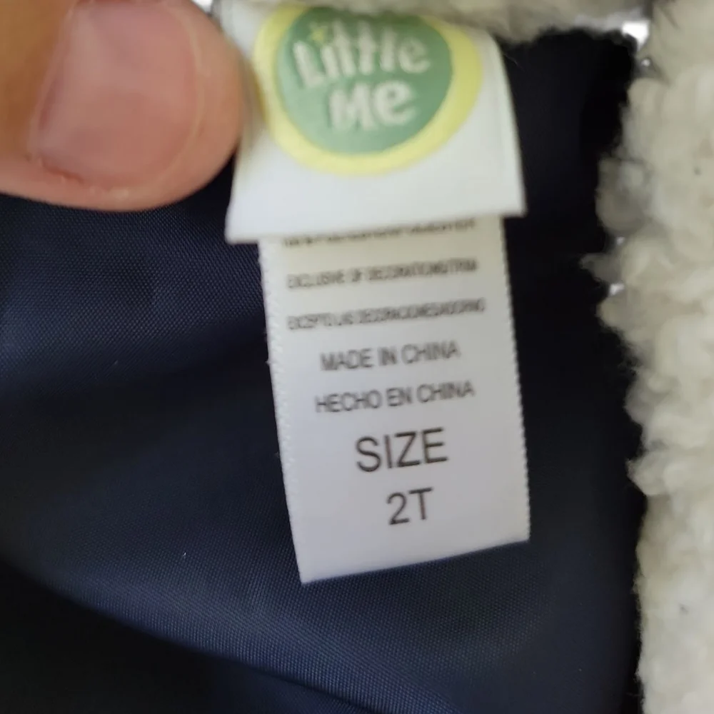 Kids Tan Corduroy Jacket with White Collar Size 2T